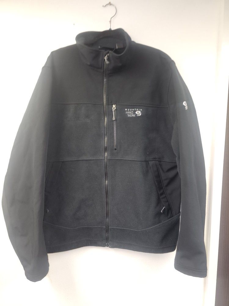 Mountain Hardwear Jacket Mens Black Full Zipper Fleece Mountech