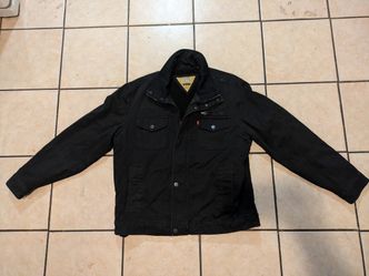 Black Levis Jean Jacket (Rare) Yellow Tag Size Large 