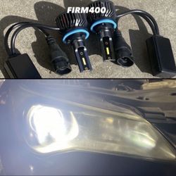 H11 6K BRIGHT WHITE 16000 LUMENS CSP CHIP LED LIGHTS $40