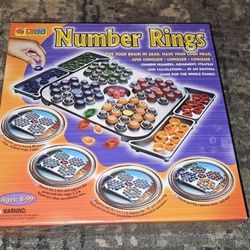  Number Rings Game Using Numbers, Judgement, Strategy, Calculations. New/Sealed!