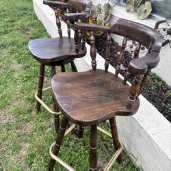 Vintage Swivel Bar Stools 