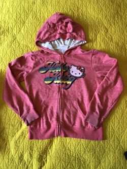 Hello kitty L girls hooded sweatshirt with ears and bow