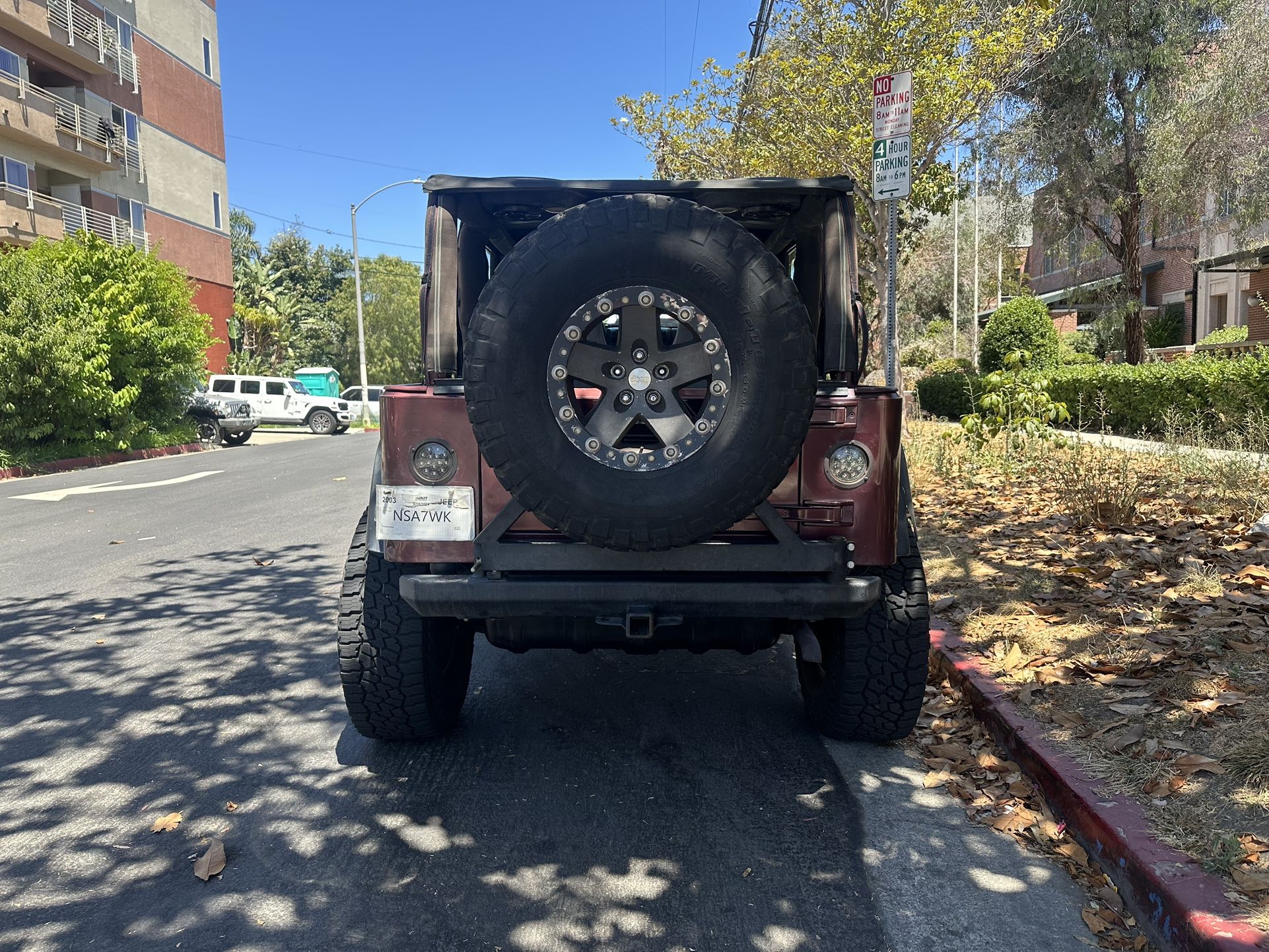Rear Bumper with Swing Out Tire Carrier Jeep TJ