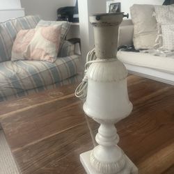 Vintage Alabaster Lamp 15” High. Marble Works. 