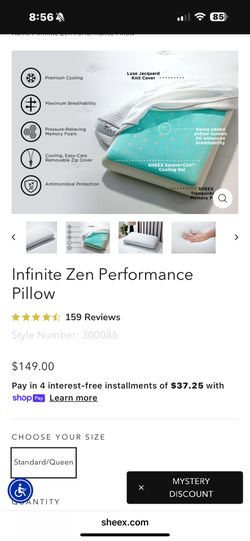 SHEEX Cooling Pillow