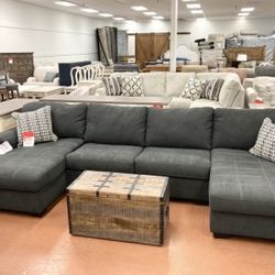 New 140” 2 Chaise Sectional — CLEARANCE 