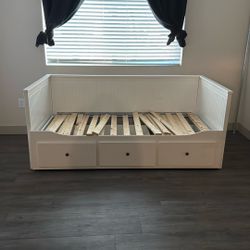 WHITE TWIN BED FRAME
