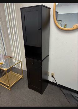 New Wooden 63" Tall Bathroom Kitchen Pantry Cabinet Storage with Adjustable Shelve