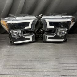 2015 - 2017 Ford F150 F-150 LED Headlights Black NEW