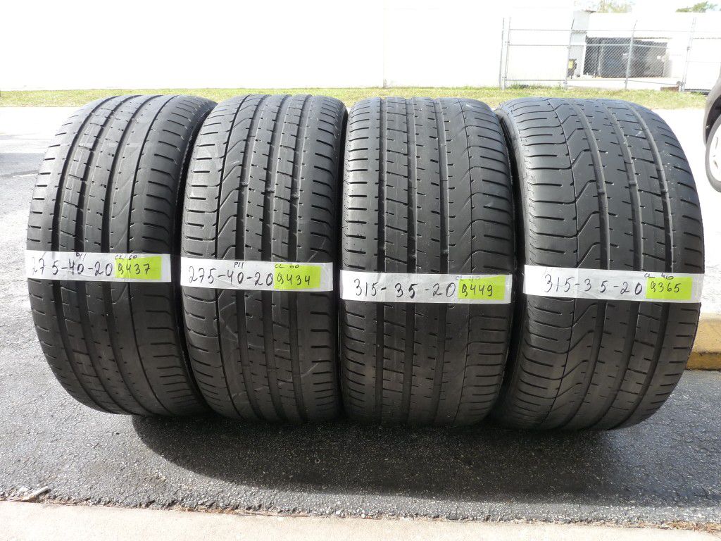 G166 275 40 20 and 315 35 20 Pirelli Pzero BMW Run Flat 4 used tires 50% life