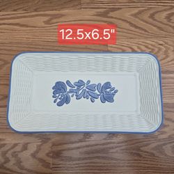 Pfaltzgraff Blue Floral Baking Dish 12.5x6.5"