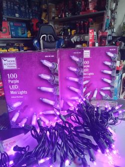 HOME ACCENTS  HOLIDAY 100 Mini Light  Purple  Led  3 Box For $5