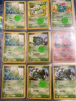 Vintage Bulbasaur Pokemon Cards lot