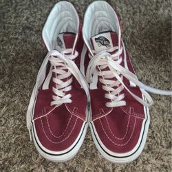 Red Hightower Vans Shoes