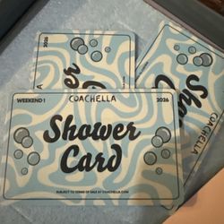 Coachella Powered Camping Shower Card