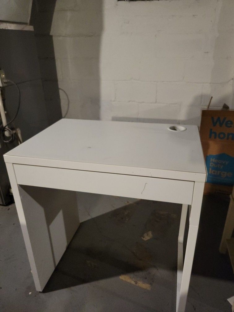 At Home Nolan White Wooden Desk