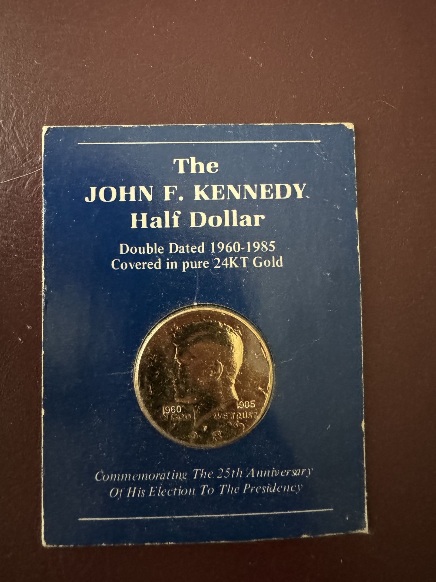 JFK Commenrative Half Dollar In Gold Limited Print