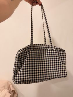 Medium gingham bowler baggu