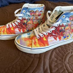 One Piece vans shoes, size 5 men six and half women