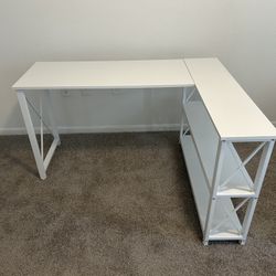 White L Shaped Desk