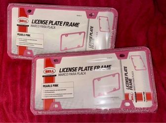 Pink pearl license plates