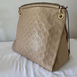 Louis Vuitton Artsy Tan Embossed Handbag