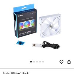 Lian-Li UNI FAN AL120 Revolutionized Daisy-Chain 120mm ARGB Fan, White