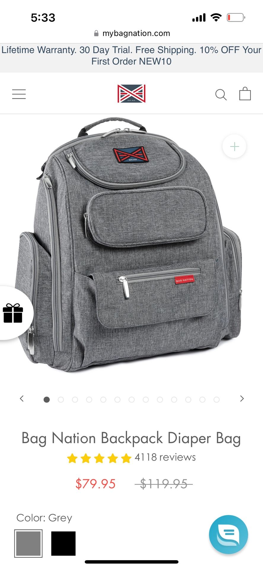 Bag Nation Backpack Diaper Bag