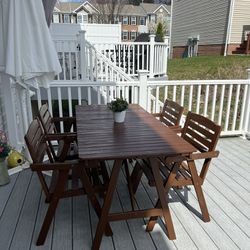 Outside Patio Table And 4 Chairs Set