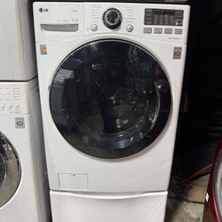 LG white front load washer 