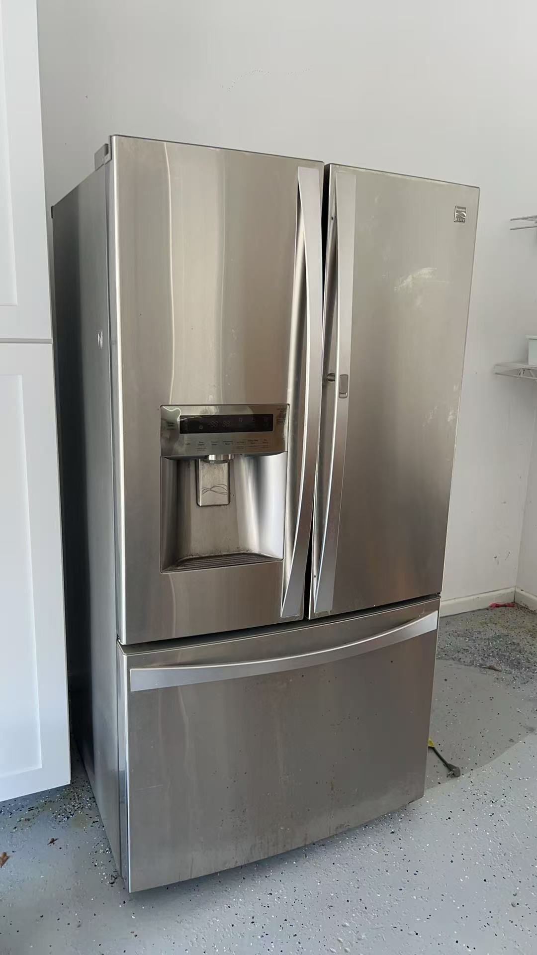 Silver Kenmore Elite Refrigerator