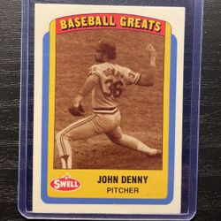 1990 Swell Baseball Greats John Denny Baseball Card #116
