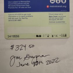 Metro Transit Ride Pass $324.50 For Only $160.00!!!!