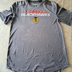 Fanatics Gray Chicago Blackhawks Tee