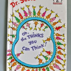 RARE  DR SEUSS 'OH THE THINGS YOU CAN THINK !' 1976   A  BEGINNERS  BOOK   