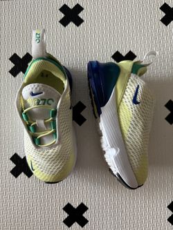 Nike toddler Air Max 270 (air7C) Mesh Sneakers in Yellow Blue White size 7C