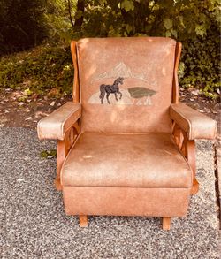 Vintage 1950s/60s Western Wagon Wheel 5-Piece Living Room Set - Authentic Mid-Century Ranch Style
