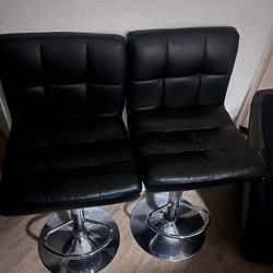 Black Adjustable Bar Stools / Chairs – $25 Each