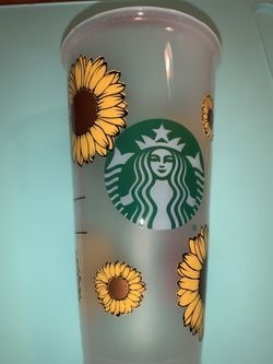 Sunflower personalized reusable venti Starbucks cup