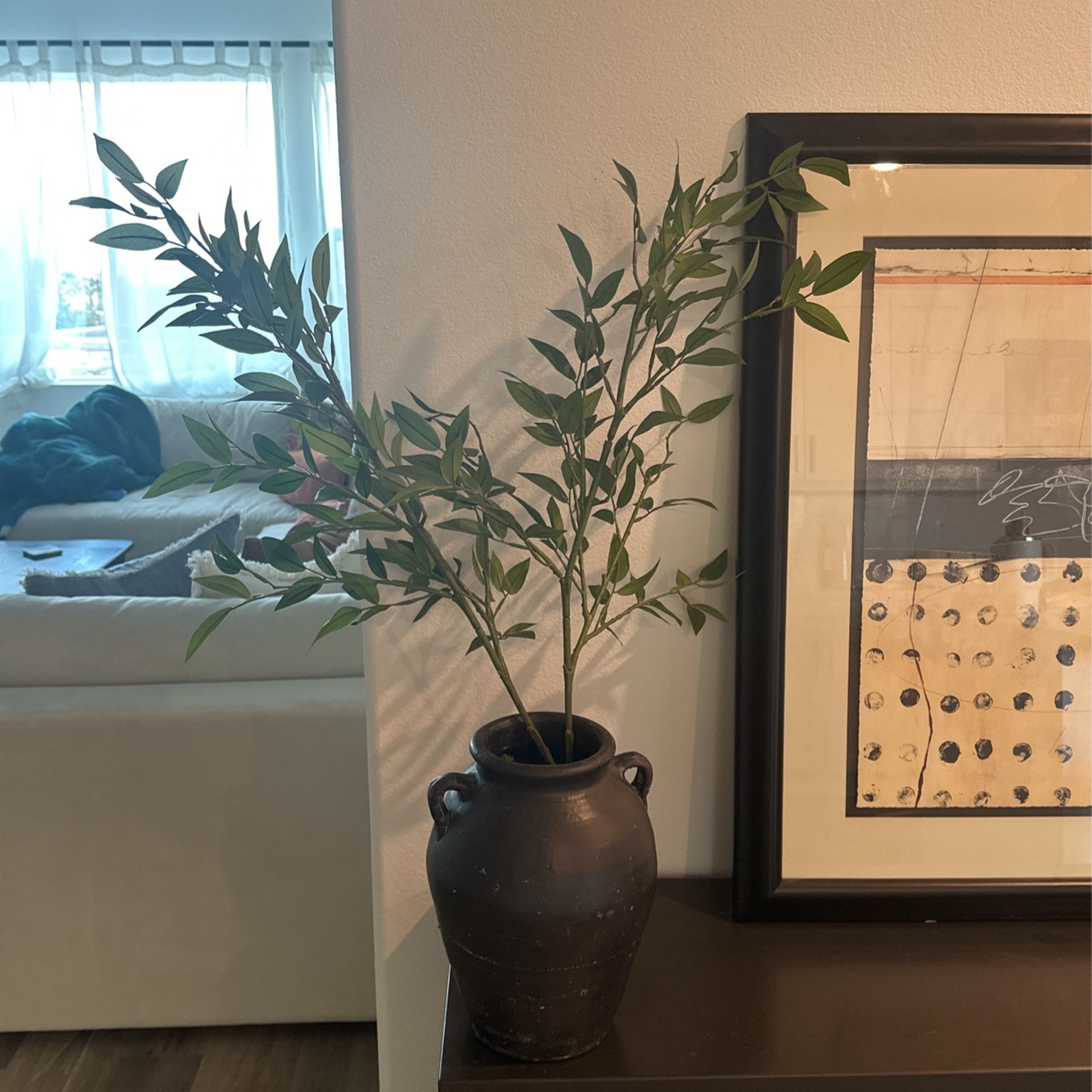 Vase With Fake Plant 