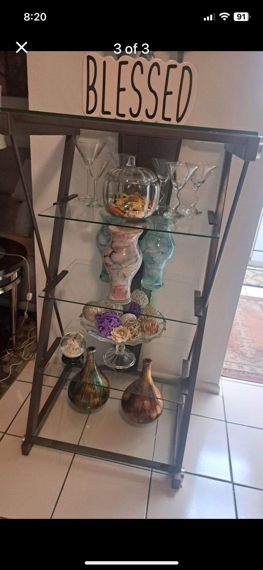 Decorative Glass Shelving Unit