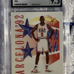 SkyBox 1991-92 Michael Jordan #534 USA Barcelona '92 CSG 9.5 Basketball Card