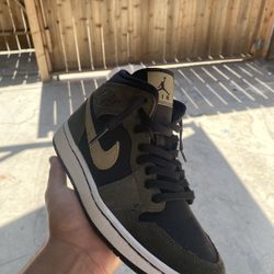 Jordan 1 Mid Military Olive Green