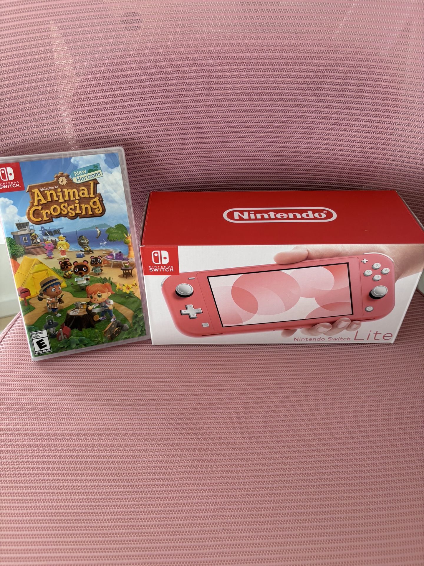 Brand New Pink Switch Lite & Animal Crossing
