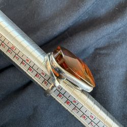 Sterling Silver 925 Ring, Polish Baltic Amber, (7.5) These Style Usually Sell For 100's
