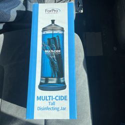 ForPro Multi-Cide Tall Glass Jar, for All Hairstyling Tools Including Brushes...
