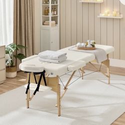 Free! Adjustable Massage Bed Portable Spa Table with Headrest