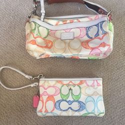 Coach handbag (small) & wristlet