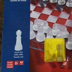 Glass CHESS SET NEW IN THE BOX MAKE OFFER