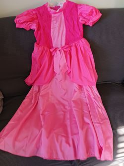 Girls Pink Princess Light Up Halloween Costume Dress 
